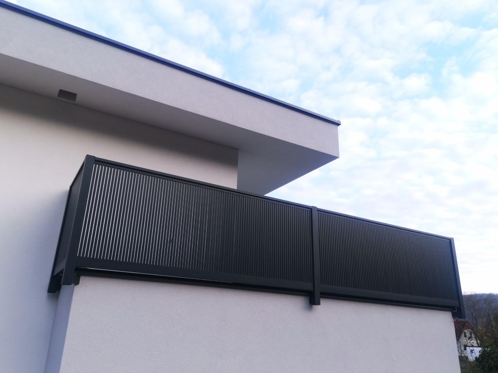 Balkon, Aluminium, blickdicht, Sichtschutz