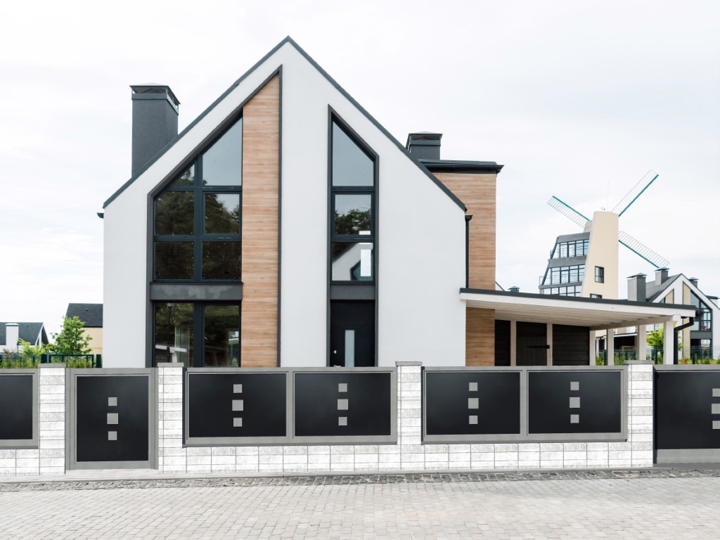 Zaunanlage, blickdicht, Aluminium