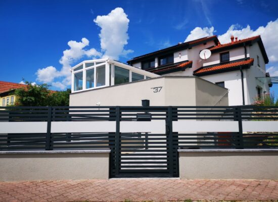 Aluminiumzaun, modern, anthrazit