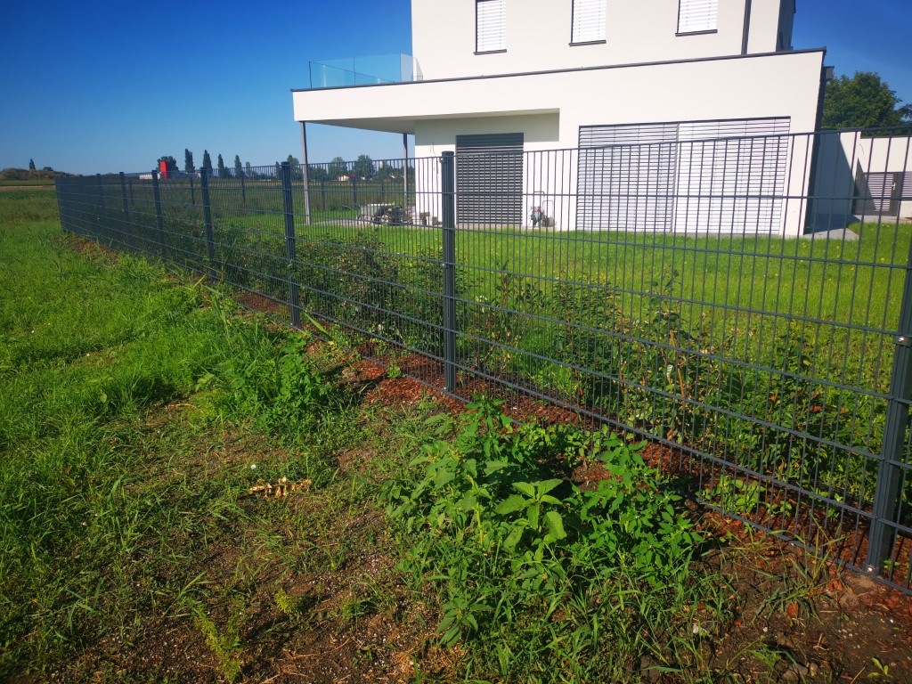 Gittermattenzaun, Doppelstabmatte, anthrazit