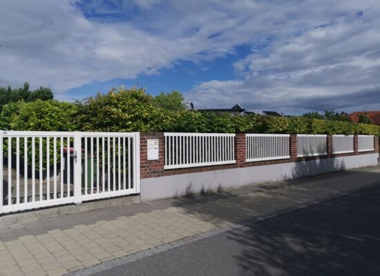 Alutor, Aluzaun, weiß, Stabzaun