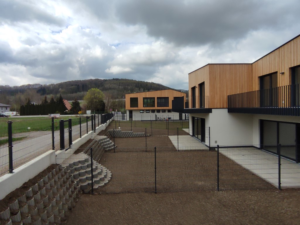 Gittermattenzaun, Doppelstabmatte, Gartentür, anthrazit