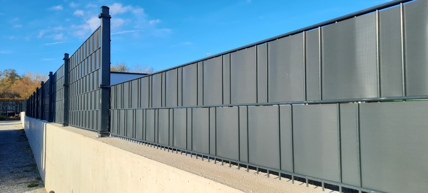 Doppelstabmatten, Sichtschutzstreifen, blickdicht